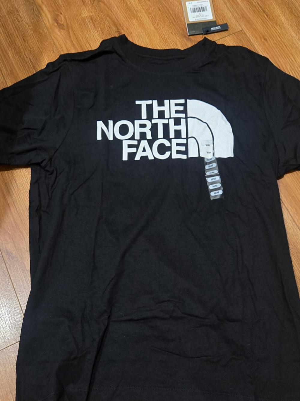 The North Face Black Tee with White Logo Graphic